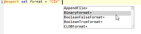 Parameter Auto Completion in SQL Commander