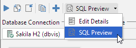 Screenshot of SQL Preview in Query Builder