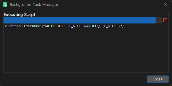 Task Manager window showing active tasks