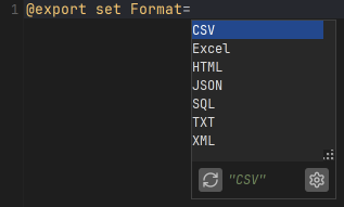 Screenshot showing auto completion for DbVisualizer commands in SQL editor