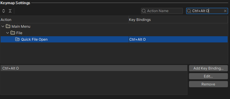 Defining the key binding using modifier keys in DbVisualizer