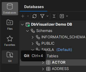 Keyboard shortcut for the Git sidebar button