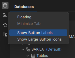 Sidebar with small icons