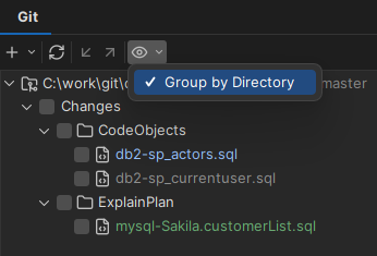 Group changes by directory