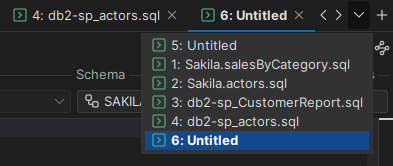 A list of open tabs