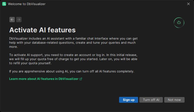 Activate AI features