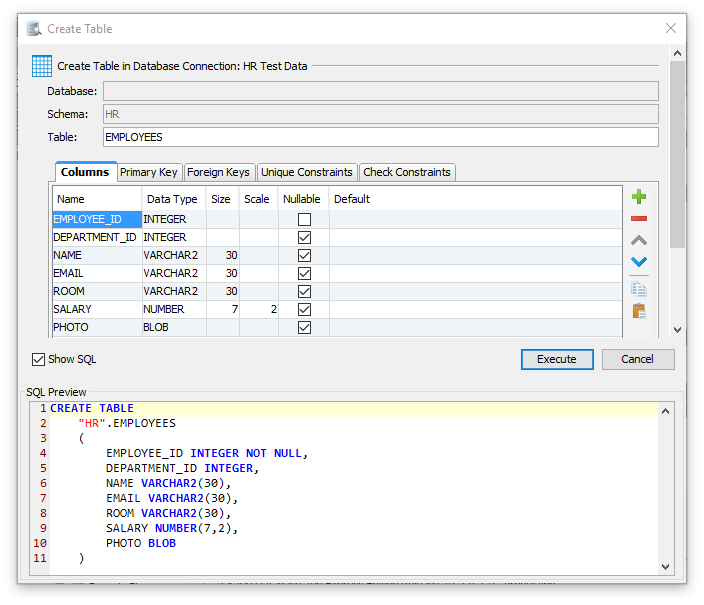 tableCreator