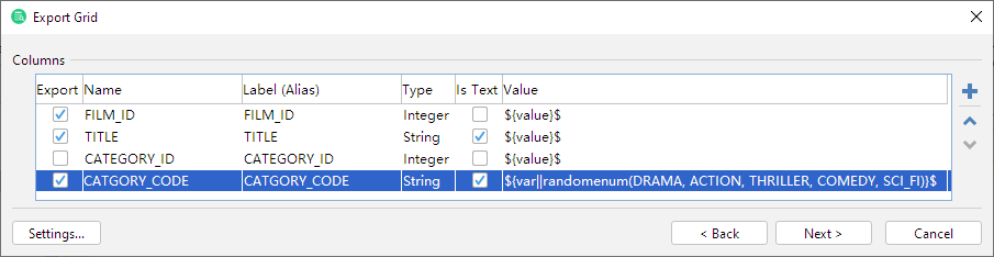 Screenshot of modifying column values in DbVisualizer
