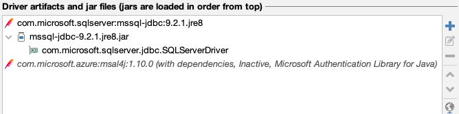 A screenshot showing inactive artifacts