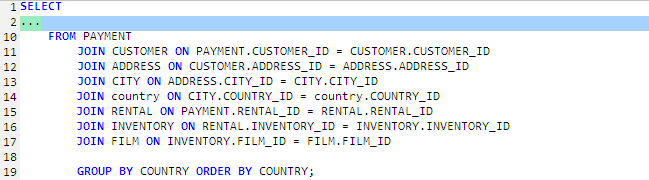 Example of folded code