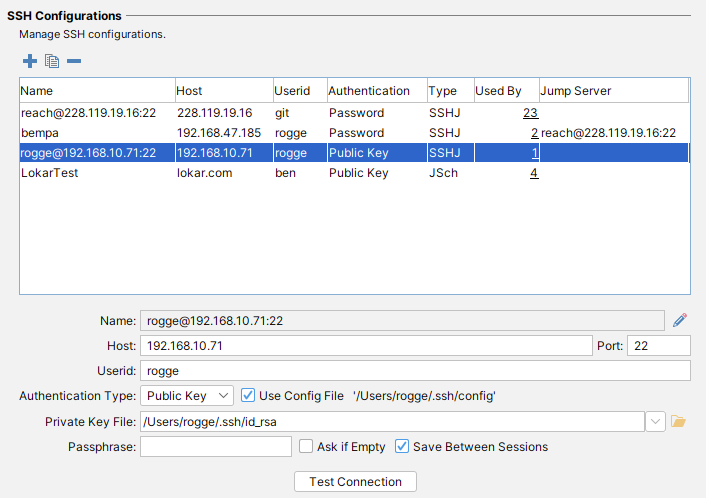 Public key authentication setup