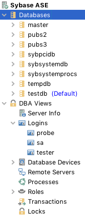 Example of data node labels in DbVisualizer