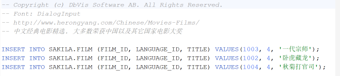 Screenshot of charsets and fonts settings in SQL editor
