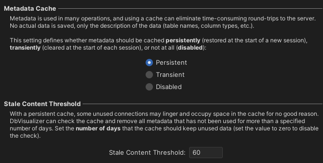 Metadata configuration