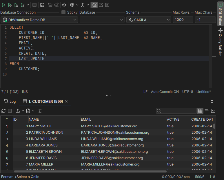 Screenshot of New SQL Commander button