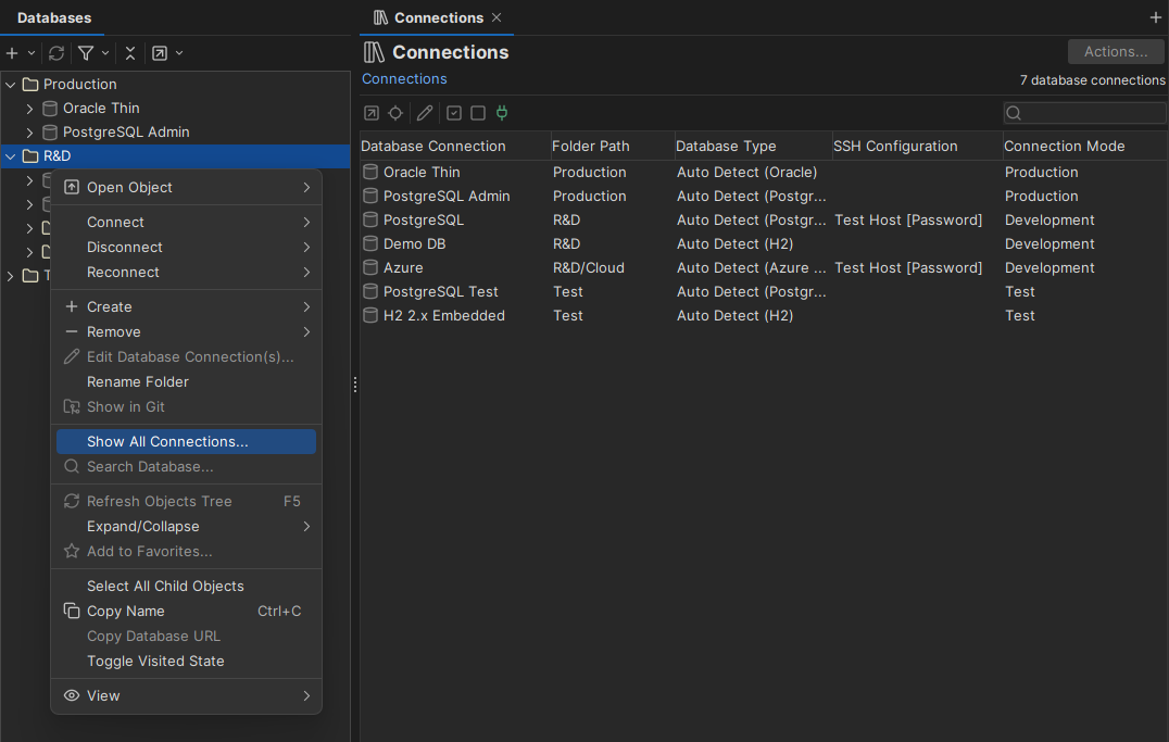 Browsing SSH configurations