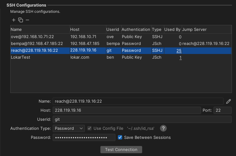 Password authentication setup