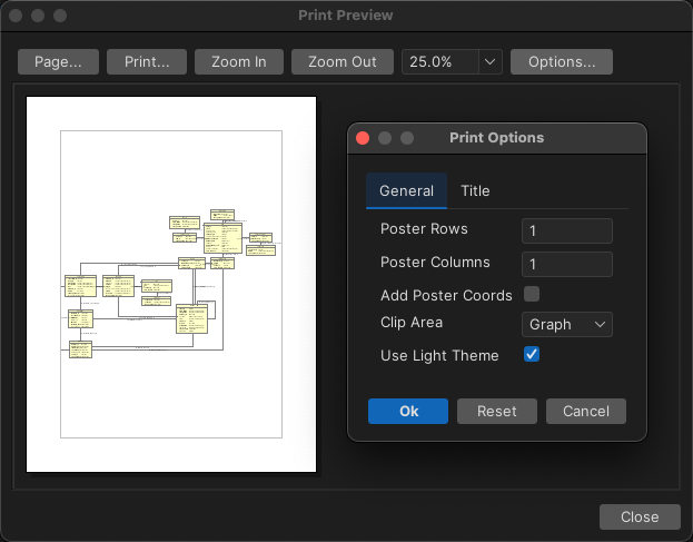 Preview of printing graph in DbVisualizer