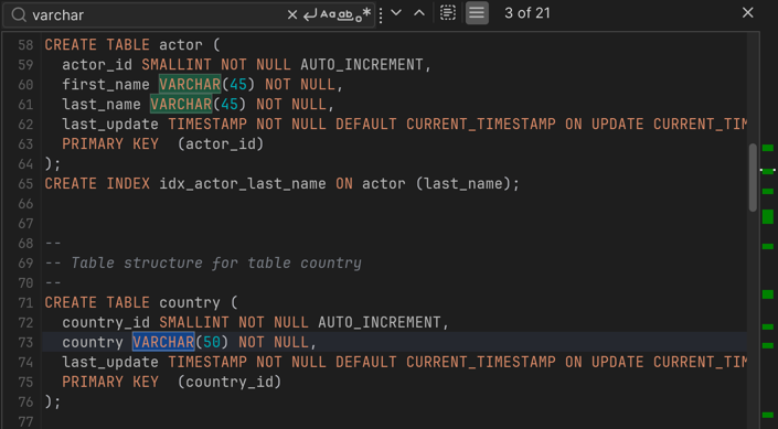 Find next and find previous