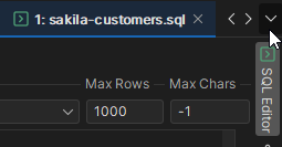 Screenshot of the list icon to view all open tabs