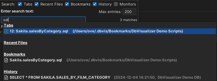 Quick load feature