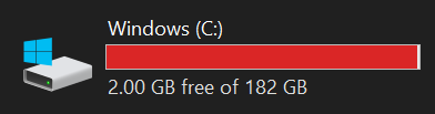 Low on Disk Space.