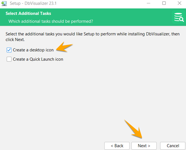 Select additional tasks.