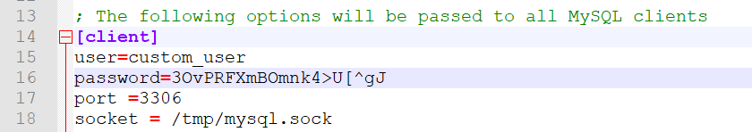 Securing your database through my.cnf.