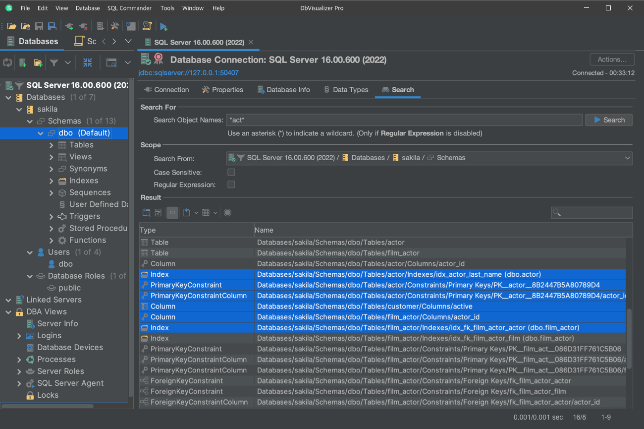 Microsoft SQL Server - Database client