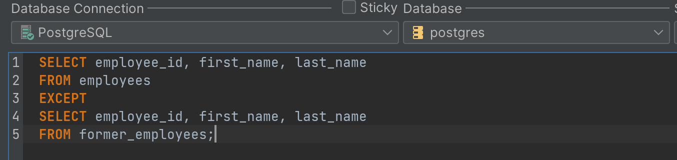 SQL EXCEPT: Everything You Need to Know