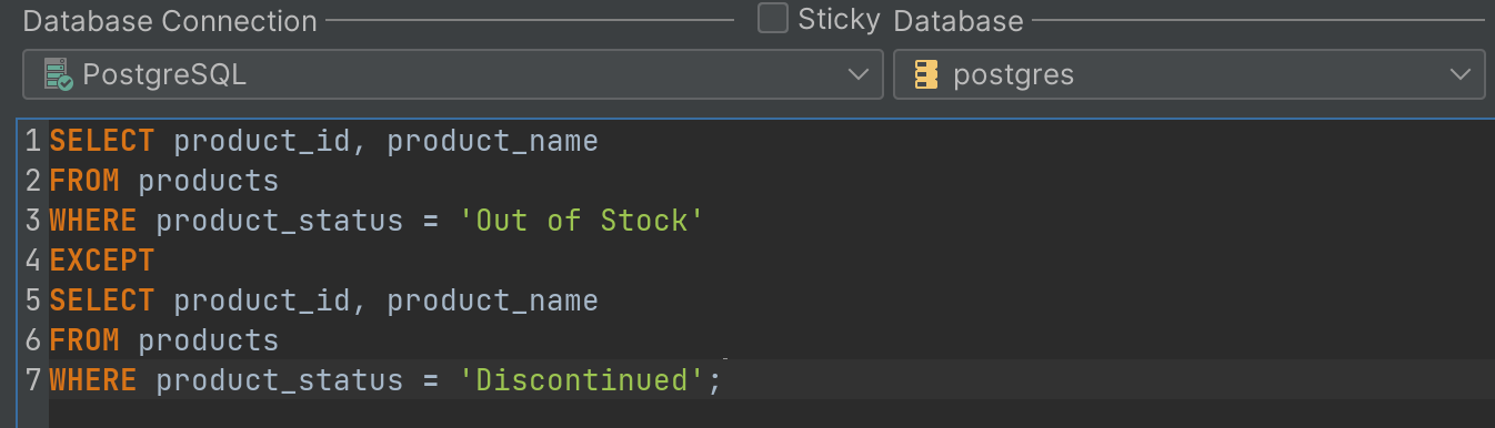 SQL EXCEPT: Everything You Need to Know