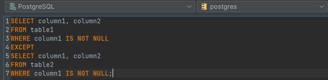 SQL EXCEPT: Everything You Need to Know
