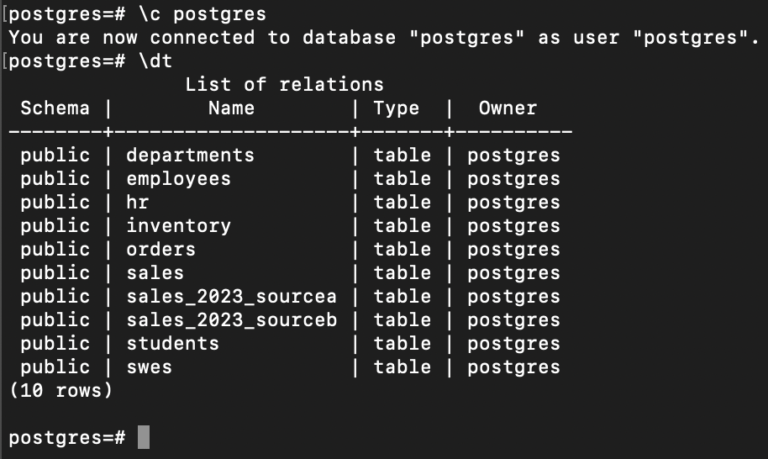 Show Tables PostgreSQL Guide: Two Different Approaches