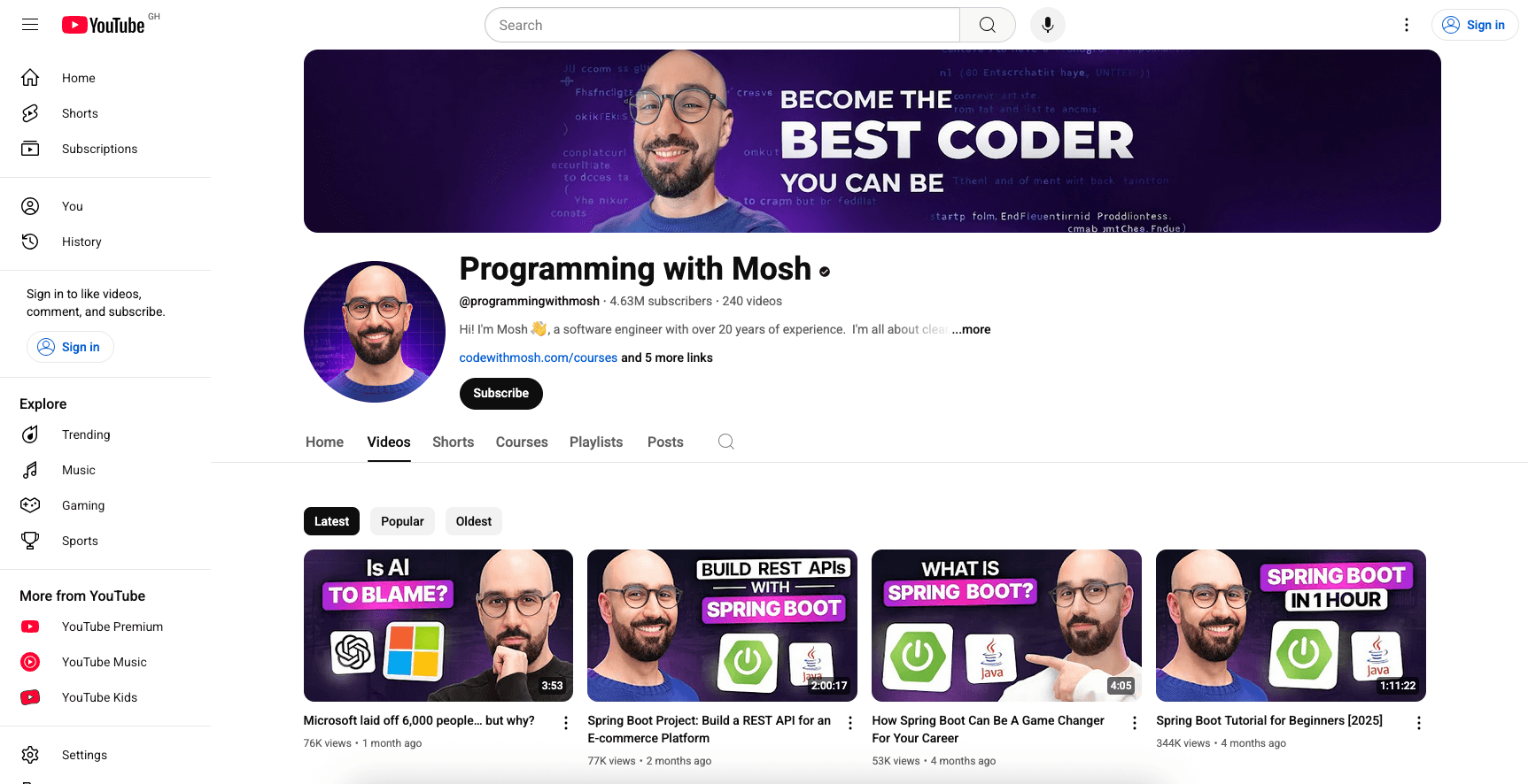 Programming with Mosh
