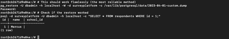 Note the Marcus output