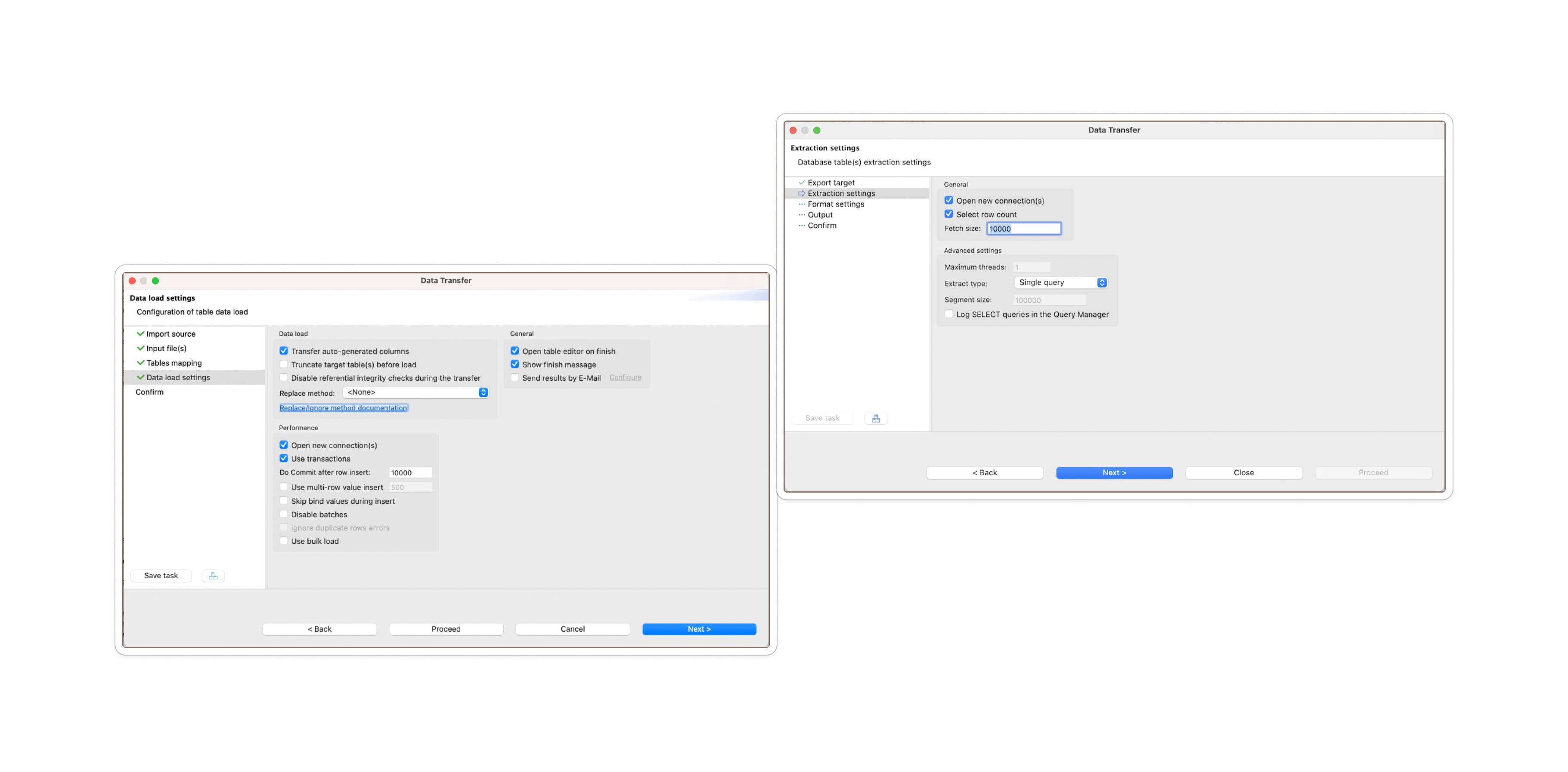 Data import and export with DBeaver.