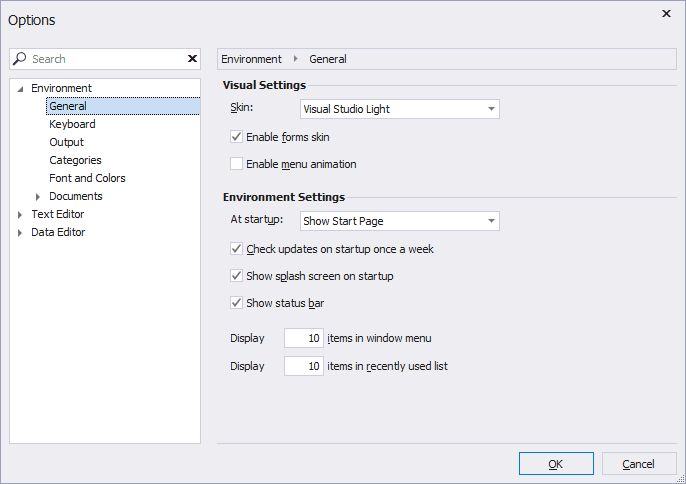 dbForge customizability options