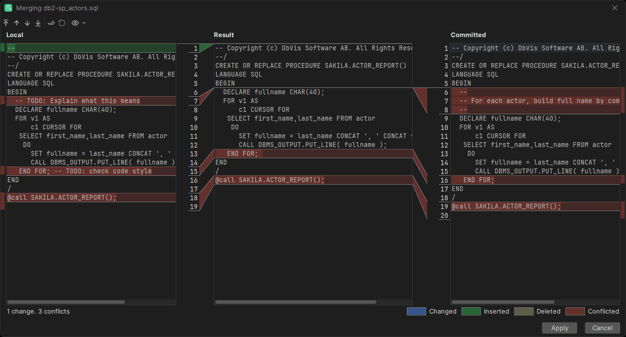 Git support in DbVisualizer