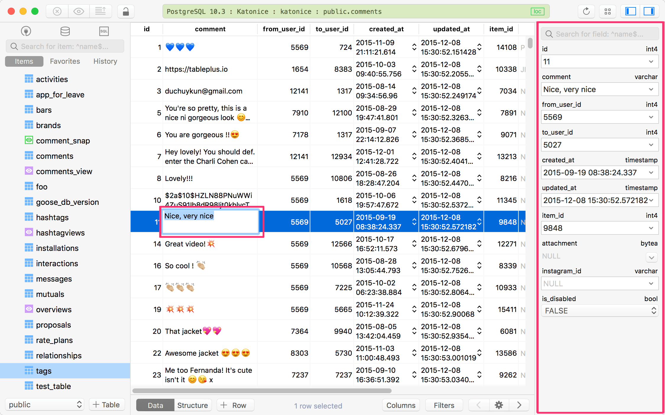 TablePlus relational-focused UI