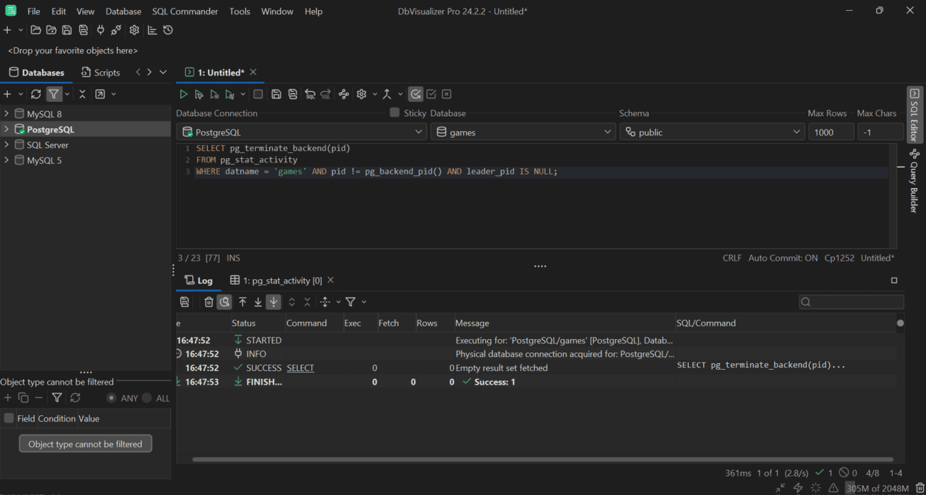 How To Kill All Connections to a Database in PostgreSQL
