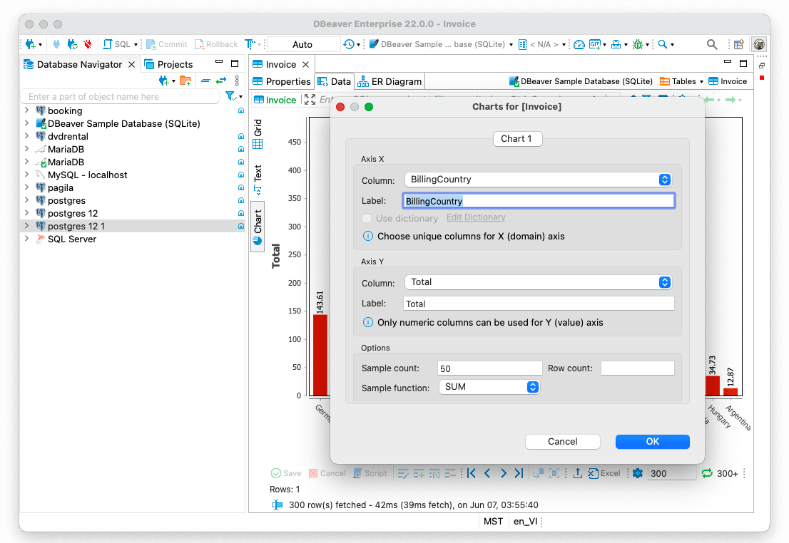DBeaver on an Apple Device.
