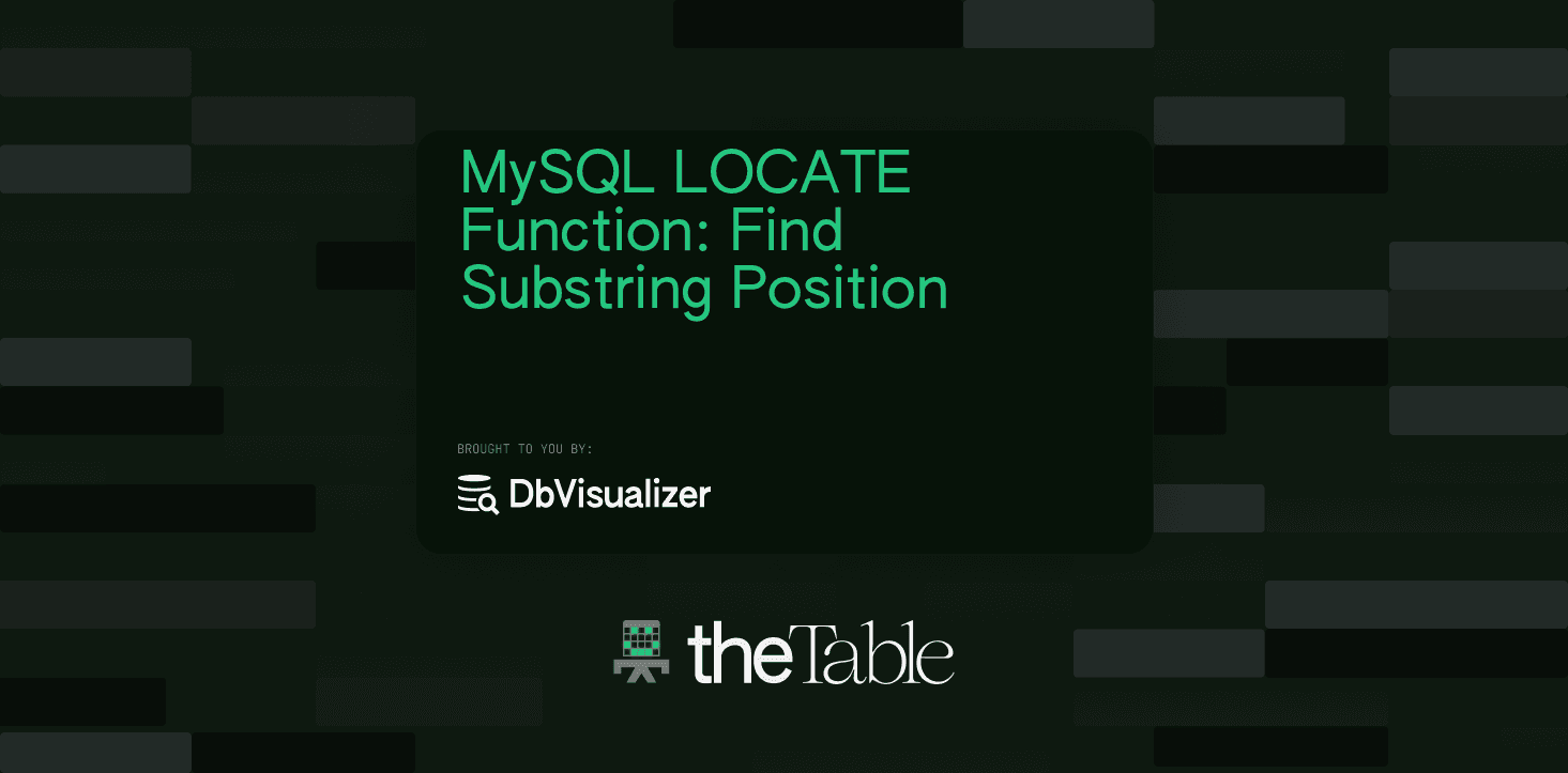 MySQL LOCATE Function: Find Substring Position