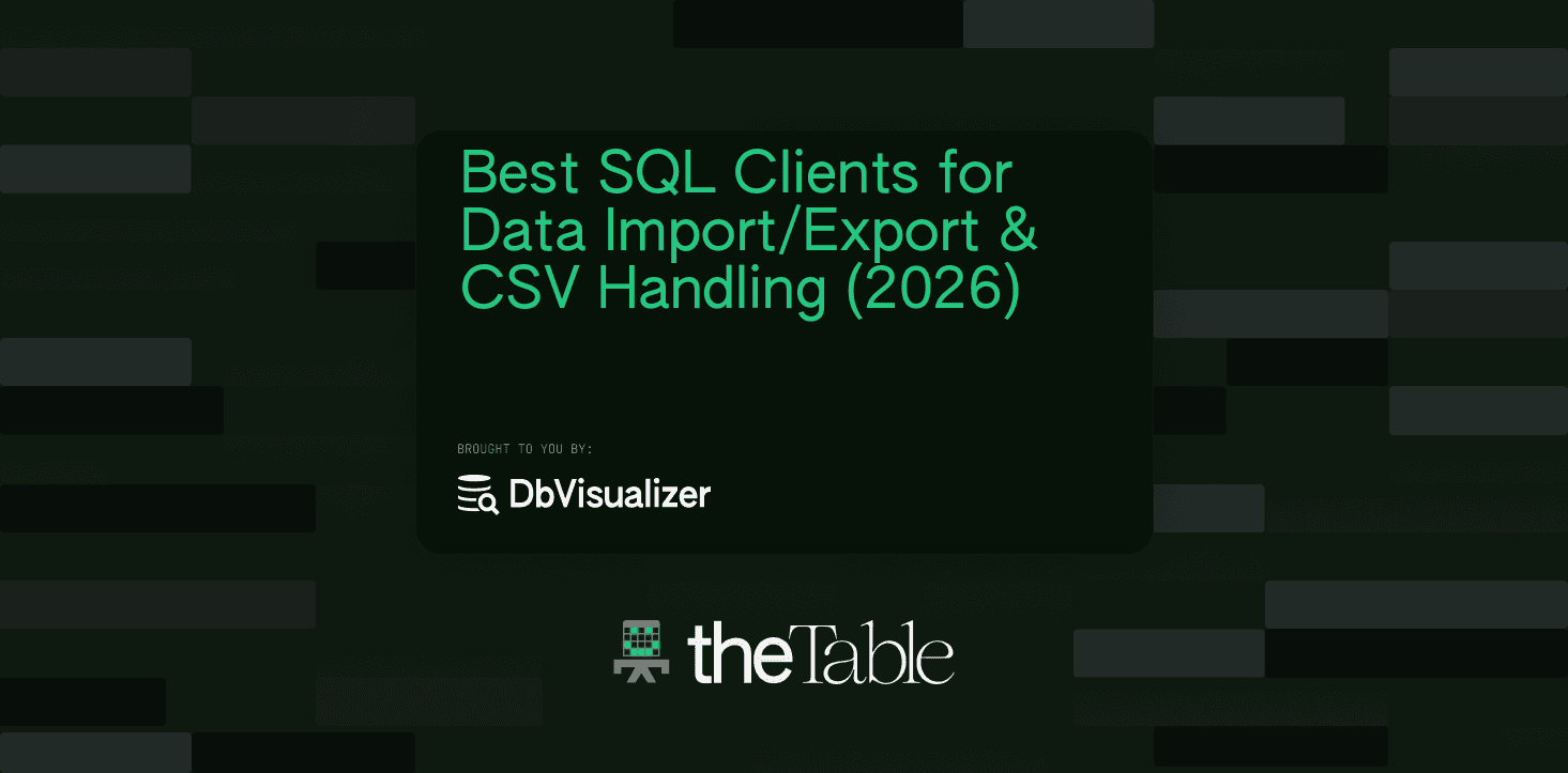Best SQL Clients for Data Import/Export & CSV Handling (2026)