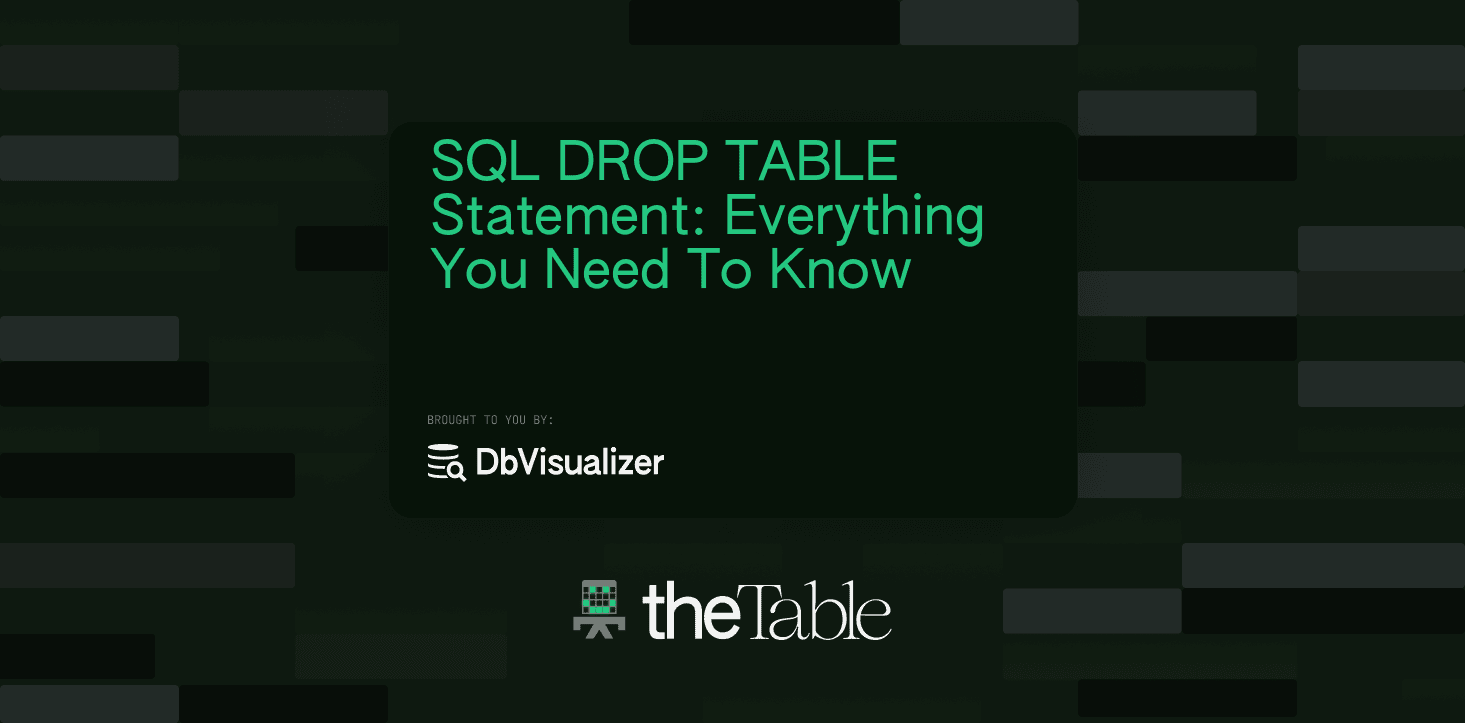 SQL DROP TABLE Statement: Everything You Need To Know