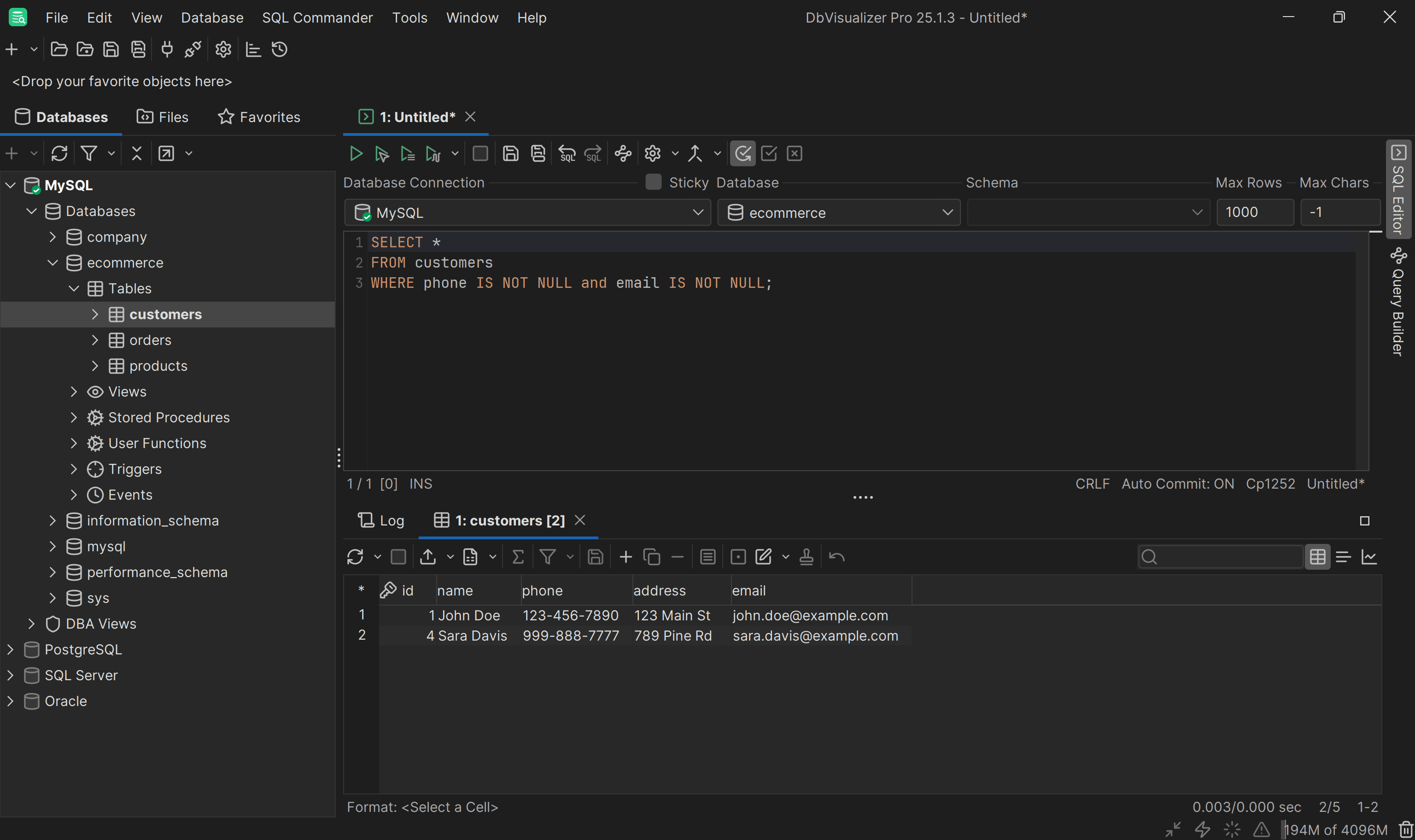 Note the multiple IS NOT NULL conditions