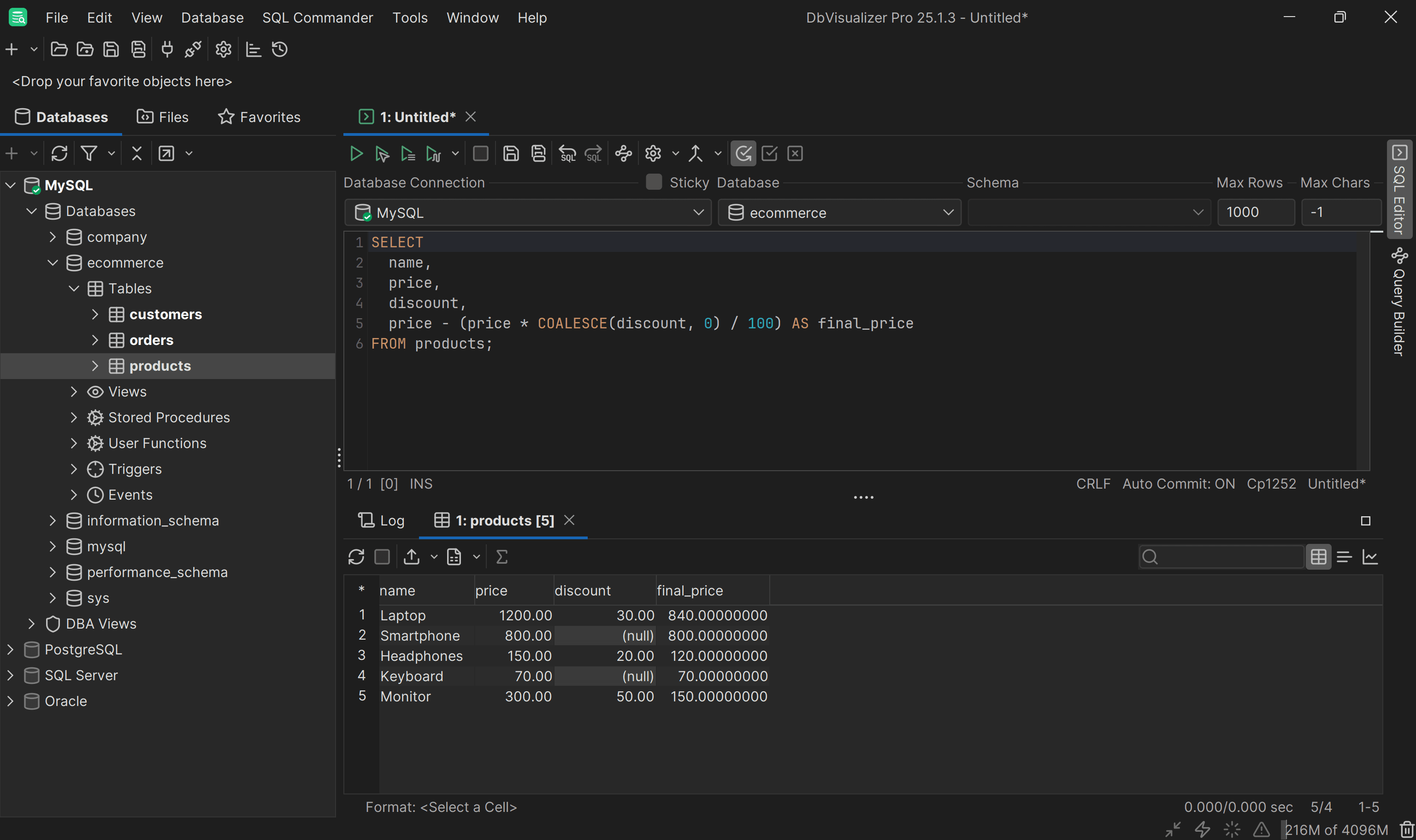 Treating discount NULL as 0%