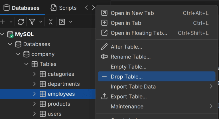 SQL DROP TABLE IF EXISTS Statement: Complete Guide