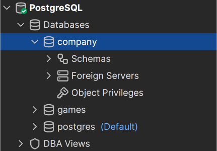 Selecting the target database