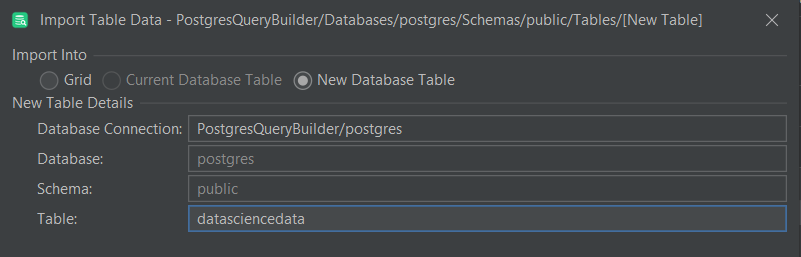 Giving a Table a Name in DbVisualizer.