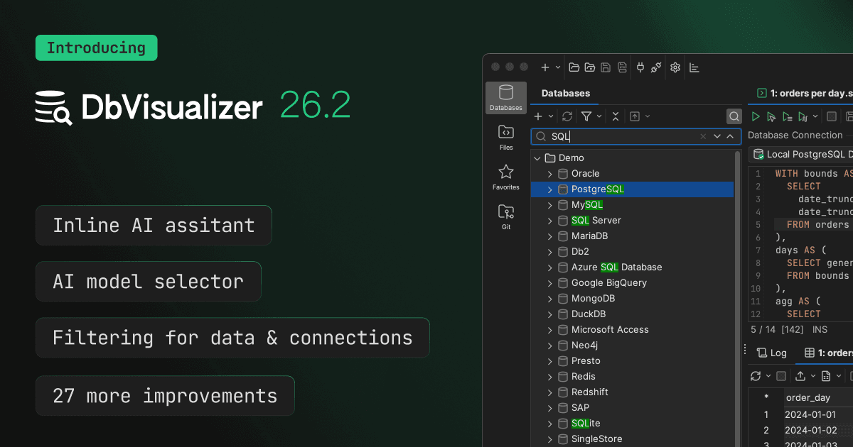 What's new - DbVisualizer